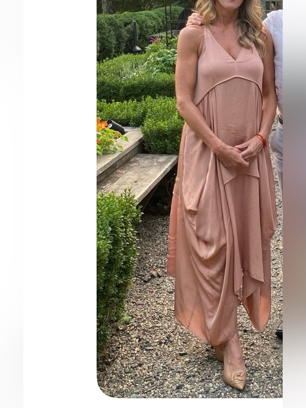 Reiss Dusty Rose Layered Maxi Dress